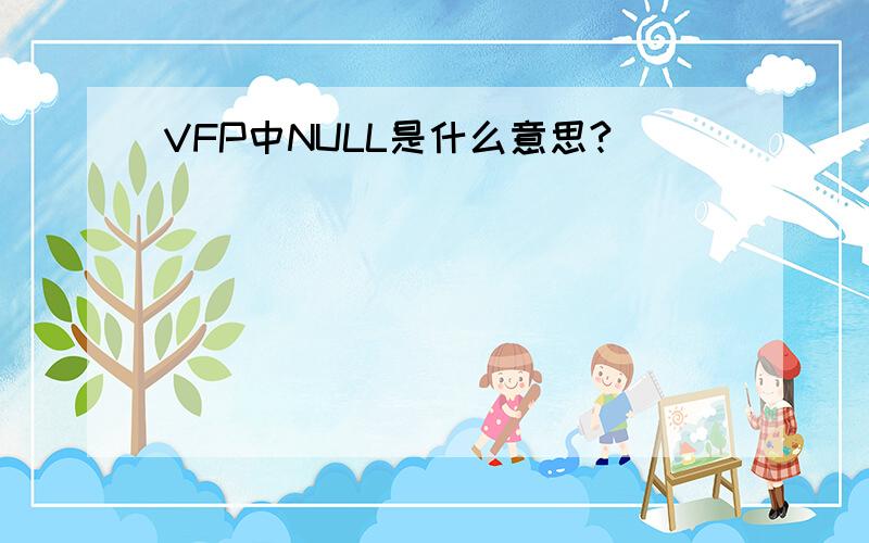 VFP中NULL是什么意思?