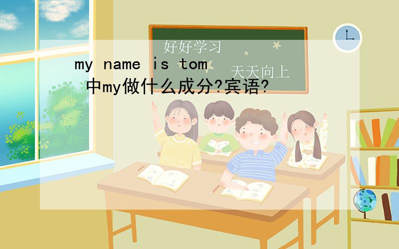 my name is tom 中my做什么成分?宾语?