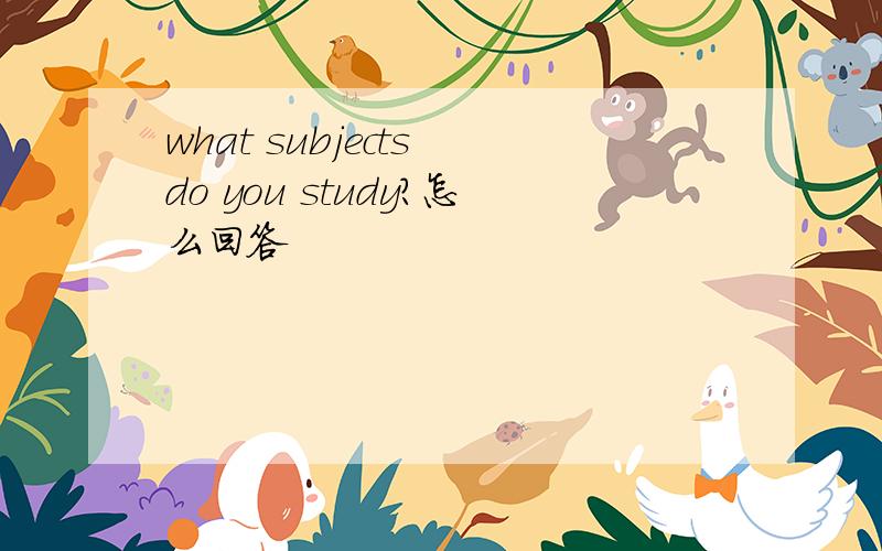 what subjects do you study?怎么回答