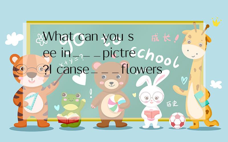 What can you see in___pictre?I canse___flowers