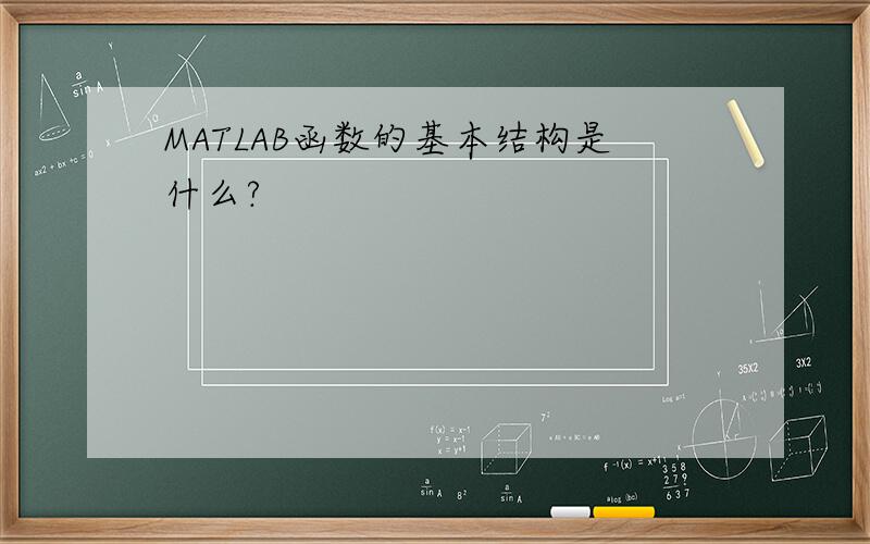 MATLAB函数的基本结构是什么?