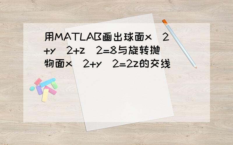 用MATLAB画出球面x^2+y^2+z^2=8与旋转抛物面x^2+y^2=2z的交线