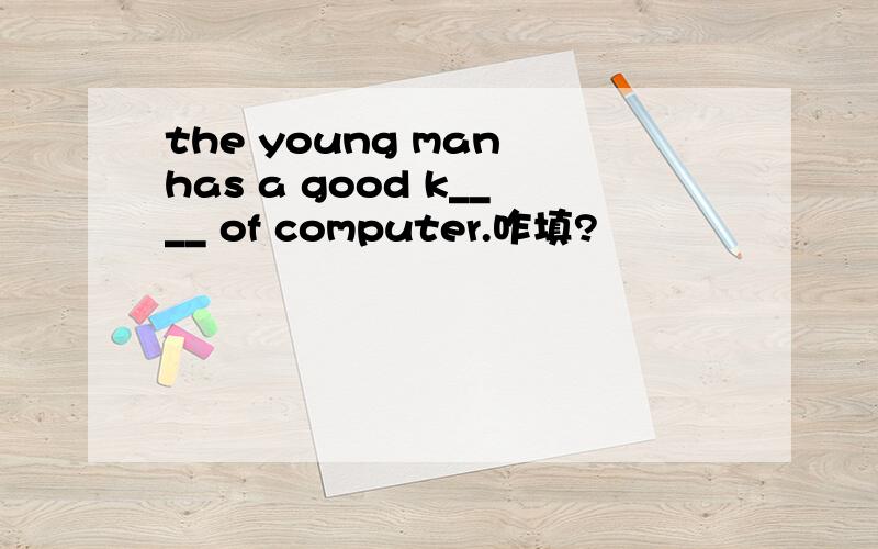 the young man has a good k____ of computer.咋填?